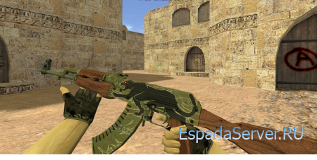 Модель HD AK-47 «Jaguar» с анимацией осмотра для CS 1.6