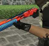HD модель  «Sawed-Off «Ghetto Blaster: Blue Magic» из CS:GO для CS 1.6