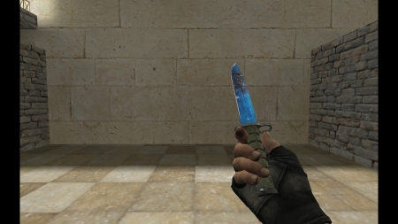 Скачать HD модель ножа «Bayonet | Blue Galaxy» для CS 1.6