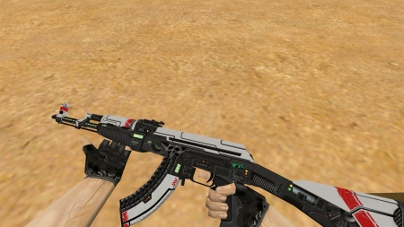HD Модель  AK-47 «Sci Fi Red» для CS 1.6